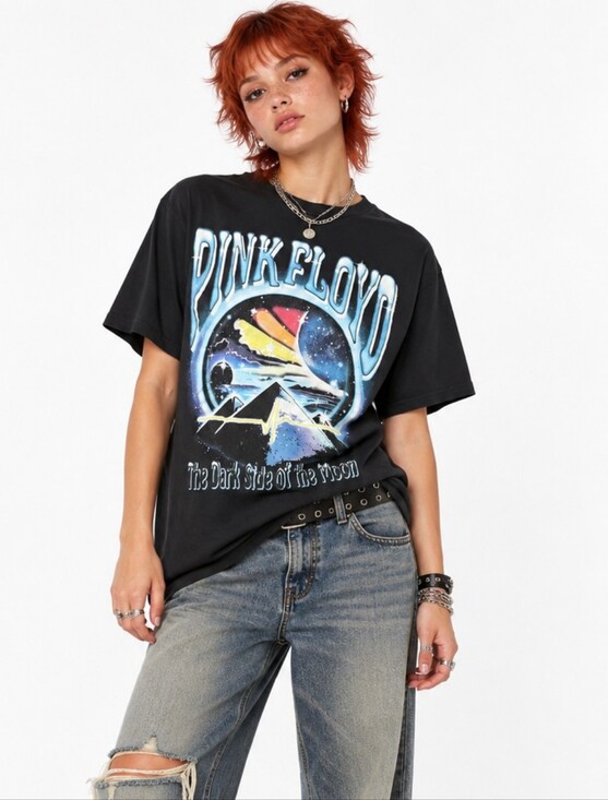 Pink Floyd Tops - Pink Floyd Dark Side of the Moon Black Graphic Band T-Shirt Men’s Large
